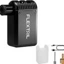 FLEXTAILGEAR Tiny Bike Tire Pump, 100PSI Electric Bicycle Pump, Protable Cycling Pump with Schrader and Presta valves, Integrated Safety Light, 80 Seconds Quick Inflation for Road Bike, Mountain Bike