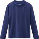 Boys Rash Guard Swim Shirts Long Sleeve UPF 50+ Swimwear Toddler Kids Sun Protection SPF Water Surfing Swimming Shirts size 6 (Navy Blue)
