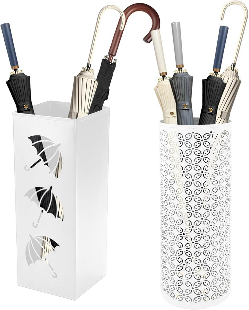 2 Pack Umbrella Rack Stand,Large Umbrella Holder, Metal Umbrella Stand for Canes, Walking Sticks, Umbrellas, Wrapping Paper, Entryway, Home, Office, Hotel
