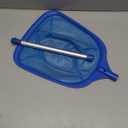 Pool Net, Professional Swimming Pool & Hot Tub Skimmer Net Accessories, Pool Leaf Rake Cleaning Tool with Pole, Fine Nylon Mesh Bag, Easy to Clean Bugs, Leaves,Debris（Blue&White）