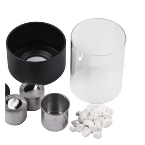 Bioethanol Fireplace Tabletop Fire Pit Bio Fireplace Bowl Pot for Indoor Outdoor Home Garden Balcony Decor Birthday Gifts Long