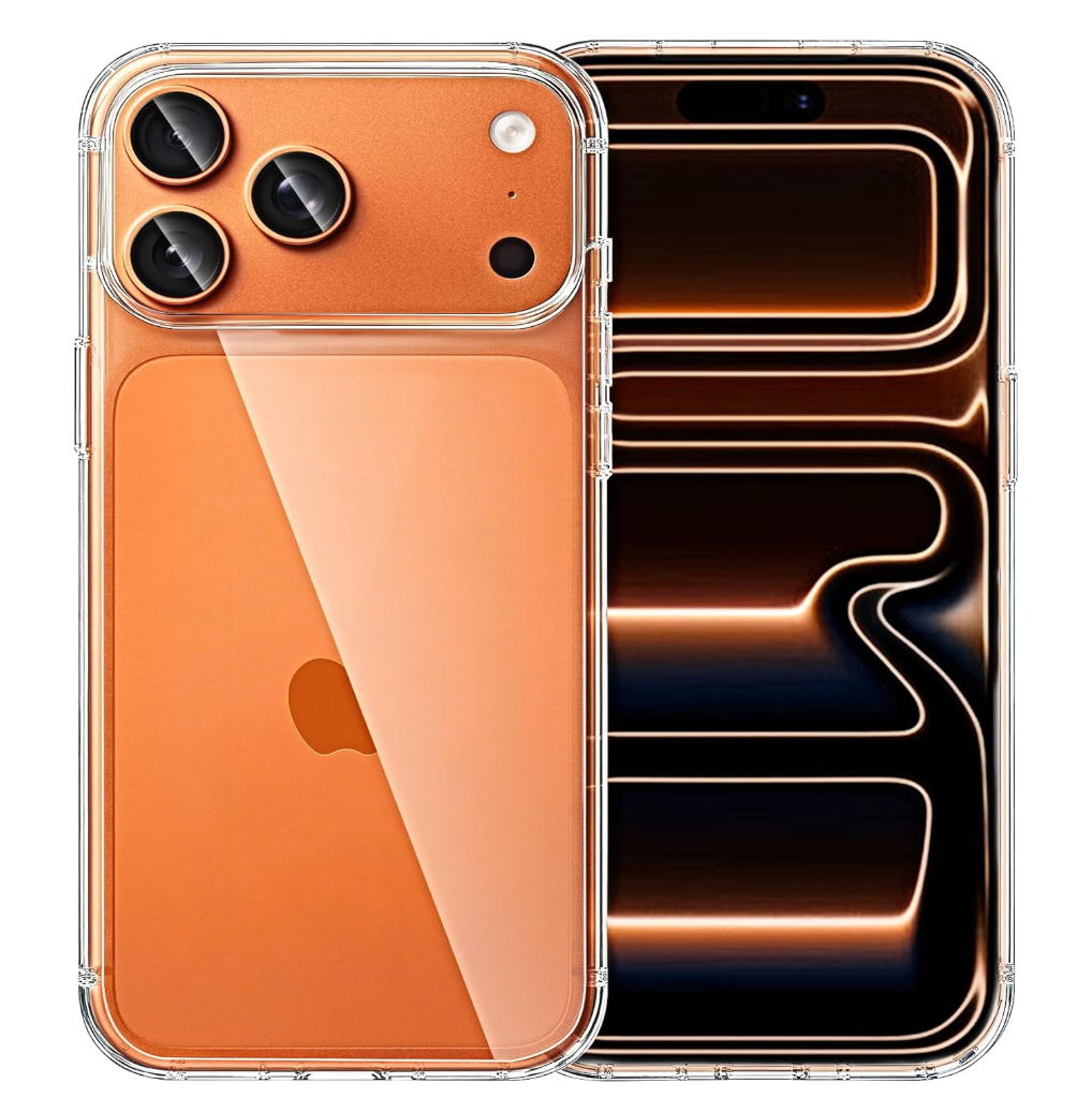 JJGoo Compatible with iPhone 17 Pro Max Case Clear, Soft Transparent TPU Bumper Cover, Slim Thin Shockproof Phone Cases, Clear