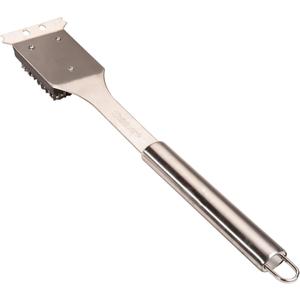 Cuisinart Stainless Steel 16.5" Long Handle Grill Cleaner Brush and Scraper for BBQ, Griddle, Grills, Cookout Tool, Outdoor Grill Brush