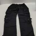 Women's Cotton Casual Military Army Cargo Combat Work Pants with 8 Pocket (6, Black)