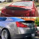 Rear Trunk Spoiler Compatible with 2008-2015 Infiniti G37 Q60 Coupe, Duckbill Spoiler Fits for 08-15 2 Door, High Kick Spoiler Wing Lip (Glossy Black)