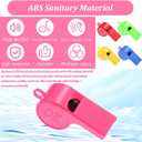Plastic Whistles with Lanyard, 25 Pcs Colorful Sports Whistle Bulk Loud Crisp Sound Whistle for Coaches Referees Teachers Training Gyms & Events