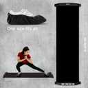 Slide Board(71"L x 20"W),Balance Workout Sliders with End Stops,Exercise Slide Board With 1 Mesh Carrying Bag,2 Sets of Shoes Booties for Beginners and Pros