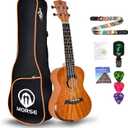 MORSE Concert Ukulele Mahogany 23 Inch Ukelele with Gig Bag Strap Nylon String Tuner Picks