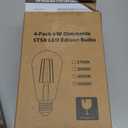 MAXvolador 16-Pack Vintage Edison LED Bulbs 6W, 60W Equivalent Dimmable ST58 Filament Bulb 5000K Daylight White, E26 Base, 850 Lumens