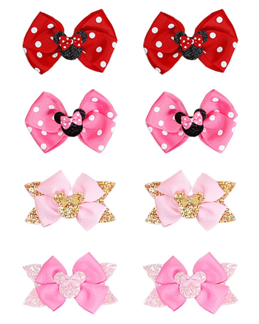 Hair Clips for Girls, 8 pcs Hair Bows, Cute Hair Clips Kids Barrettes Girls' Hair Accessories for Birthday Christmas Children's Day Gift