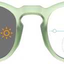 OKH Photochromic Progressive Multifocus Reading Glasses for Men Women Anti Blue Light Transition Multifocal Computer Readers (Green)