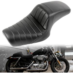 DREAMZIER Sportster Two-Up Seat, One-Piece Seat Front Rear Driver Passenger Seat Compatible With Harley Sportster Iron XL883 XL1200 (2004-2006, 2010-2022), Suitable for 2.3-3.3 GAL