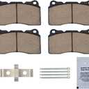 HUSCH D1001 Front Ceramic Brake Pads Kit Fit For Cadillac ATS 2013-2019, For Honda Civic 2016-2021, For Buick Regal Sportback 2018-2020, For Chevrolet Camaro 2017-2020, For Subaru BRZ 2017-2020