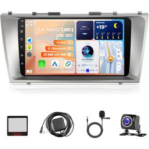 Car Stereo for Toyota Camry (with J-B-L & Large Screen) 2006 2007 2008 2009 2010 2011 with Carplay Android Auto, 2+32GB 9" IPS Screen Car Radio for Toyota Camry 2006-2011 with GPS BT FM SWC