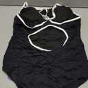 G Gradual Women's One Piece Athletic Swimsuit with Adjustable Straps Training Sport Swimwear Modest Bathing Suit for Women Black/White, X-Large