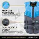 Jetpilot Shaun Murray Neoprene Coast Guard Approved Life Jacket PFD, X-Large