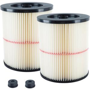 2 Packs of 17816 Filter Compatible with Craftsman Shop Vac Wet/Dry 5/6/8/12/16/32 Gallon and Larger Vacuum Cleaner, 9-17816 Red Stripe Vacuum Cartridge Filters