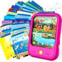Kids Learning Tablet Educational Learning Pad for Toddlers 2-5 to Learn Alphabets, Numbers, Foods, Time, Music, Vehicles,Jurassic Park, Tablet Toy for Toddlers Ages 2 3 4 5 6 Years Old