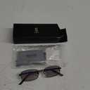 SOJOS Small Y2k Narrow Rectangle Sunglasses Womens Mens Retro 80s 90s Skinny Sunnies SJ1187 (Matt Black/Pink Gradien Purple)