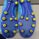 brooman Kids Firm Ground Soccer Cleats Boys Girls Football Shoes with Shin Guards and Soccer Socks (1 Little Kid, Blue)