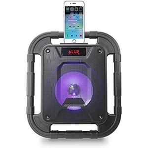 iLive Electronics ISBW519B Water Resistant Wireless Speaker, with LED Light Effects and Built-in Rechargeable Battery, Black