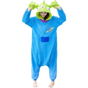 Unisex Adult Onesie Animal One Piece Pajamas Halloween Christmas Costume (Small, Aliens-11)