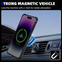 Magnetic for iPhone 14 Pro Max Case Compatible with MagSafe Wireless Charging,with 2 Screen Protectors,14Pro Max Case Magnet with Kickstand Ring,Heavy Duty Protection Military Grade Drop Green