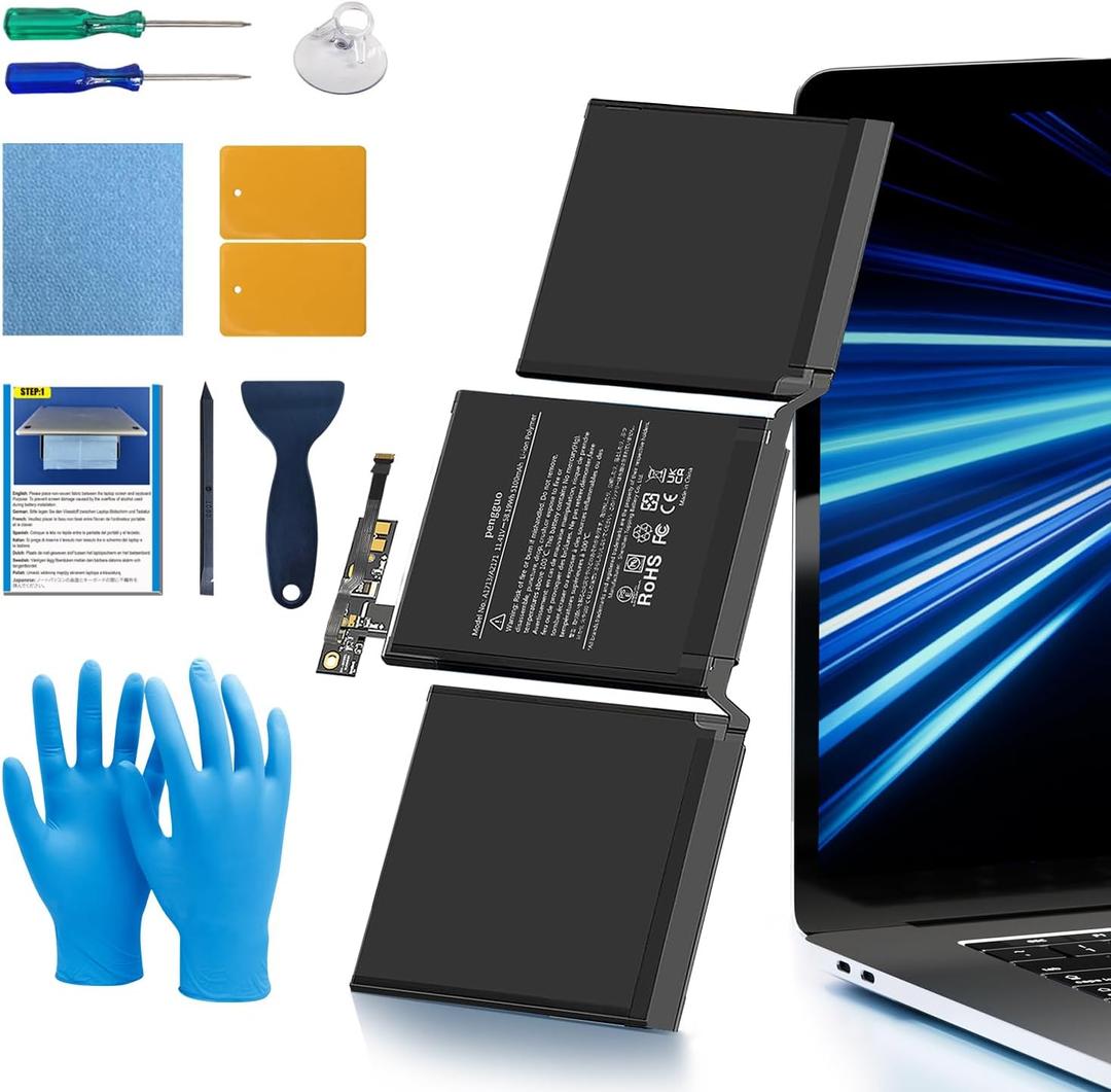 Battery A1713 for MacBook Pro 13 Inch A1708 Late 2016 Mid 2017 EMC 2978 3164, Replacement Battery A2171 for MacBook Pro 13 Inch A2159 (2019) A2289 (2020) A2338 (2020)