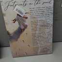 Footprints in the Sand Canvas Wall Art Chrisitan Inspirational Painting Picture Jesus Hugging Woman on Beach Poster Prints for Christian Women Living Room Bedroom Wall Decor 12x16in Framed