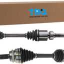 TRQ Front Driver & Passenger Side CV Axle Assembly Set for 04-06 Lexus RX330 07-09 RX350 05-07 Toyota Highlander 05-08 Solara