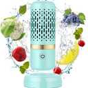 Cudinham Fruit and Vegetable Purifier Cleaner Washing Machine Upgraded Capsule Shape Disinfection OH-ion Purification Technology for Cleaning Veggie Grains Rice Meat Seafood, Blue Turquoise