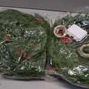 9FT Norfolk Pine Garland with Lights, 2 Pcs Realistic Christmas Garland Decoration Prelit Real Touch Cedar for Mantle Fireplace Outdoor Indoor Decorations