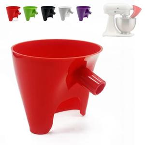 Flour Funnel for Stand Mixer, Easy-Pour No-Mess Attachment, Anti-Splash Baking Accessory, Fits Tilt-Head 4.5–5 Qt (KSM150 Series), Dishwasher-Safe (Red)
