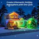 iHomey 50ft Permanent Outdoor Eaves Light with 30 LED, Waterproof Smart RGB Light with App/Remote Control, for Christmas, Halloween