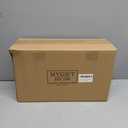 MyGift 14 Inch Artificial Green Grass Plant in Vintage Black Wood Planter Window Box, Faux Greenery in Decorative Rectangular Crate Style Wooden Container