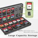 PURBHE Switch Game Case for Nintendo Switch 1 & 2 Card, Portable Nintendo Switch Game Holder with 24 Cartridge Slots and 24 Micro SD Card Slots,Accessories for Nintendo 1 and 2 Switch (Black)