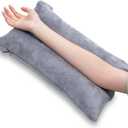 Arm Pillow, Memory Foam Arm Rest Pillow for Adults and Side Sleepers, Elbow Support Elevation Pillow for Post Surgery and Numbness with Removable Cover (Grey)