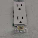 ELEGRP Matte White Standard Decorator Electrical Wall Receptacle Outlet, 15A 125V, 2 Pole 3 Wire, Non- Tamper Resistant, NEMA 5-15R, Self-Grounding, Wall Plate Included, UL Listed, 20 Pack