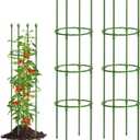 Breeze Touch Tomato Support Cages 2 Pack, Adjustable Tomato Trellis Up to 59 Inch for Garden & Pots, Small Plant Cages, Plant Support for Climbing Vegetables, Flowers, Beans, Cucumber, Peony