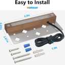 VOLISUN 8 Pack 7 Inch Retaining Wall Lights, Waterproof LED Hardscape Lighting, Cuttable Low Voltage Landscape Lighting, 12V Paver Lights, 3W Outdoor Step Lights, 2700K Soft White, ETL