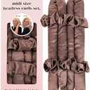 Small Heatless Curls Overnight Hair Curlers Rollers for Short Medium Hair to Sleep in, No Heat Curls Overnight Blowout Flexi Rods, Satin Heatless Curlers Curling Set for Fine Thin Hair