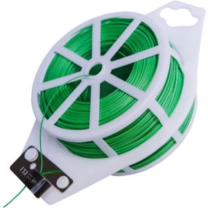 2 x Plant Twist Ties Garden Wire - 656FT Heavy Duty Green Plant Ties with Cutter for Climbing Vines - Reusable Coated String for Outdoor Tomato Tree Training & Indoor Cable Support