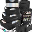 Veken 10 Set/8 Set Packing Cubes for Travel Essentials, Suitcase Organizer Bags in 4 Sizes, Carry-On Luggage Accessories with Laundry & Toiletry Bag, Airplane Must-Have, Road Trip & Camp Gifts for Men