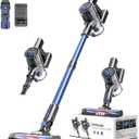 Cordless Vacuum Cleaner, Vacuum Cleaner for Home with 80000 RPM High-Speed Brushless Motor, Up to 40 Mins Runtime, 2 Adjustable Suction, Anti-Tangle, Lightweight Stick Vacuum for Hard Floor (Azure)