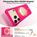 Magnetic for iPhone 17 Pro Case 6.3", Compatible with MagSafe, [Integrated Silicone Camera Control Cover] [Screen Protector], 2X MIL-STD Drop Protection Case for iPhone 17 Pro, Neon Pink