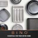 BINO | Woven Plastic Basket | XS (Natural Grey), 5-Pack | THE JUTE COLLECTION | Home Organization, Space - Saving Storage, Stylish Design | Jute Basket | Plastic Storage Basket