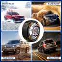 Snow Tire Chains for Car SUV Pickup Trucks, Universal Car Snow Chains, Snow Traction for Tires, Fit for Tire Width 195 205 215 220 225 235 240 245 255 265