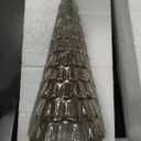 Glass Christmas Tree Decorations Indoor, Mercury LED Light Tabletop Decor for Fireplace Table Home, Battery Operated Night Lights with Timer for Festival, New Year, Ceremony (Classic Type)