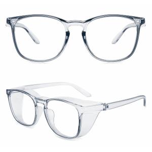 Alsenor Safety Glasses Anti Fog Goggles Protective Eyewear Blue Light Blocking Anti Dust UV Protection Glasses For Men Women (Blue)