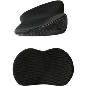 Mautoply Memory Foam Car Seat Cushion for Back Pain Relief - Lumbar Support Pillow for Driving, Office & Car Ergonomic Wedge Cushion for Short Drivers